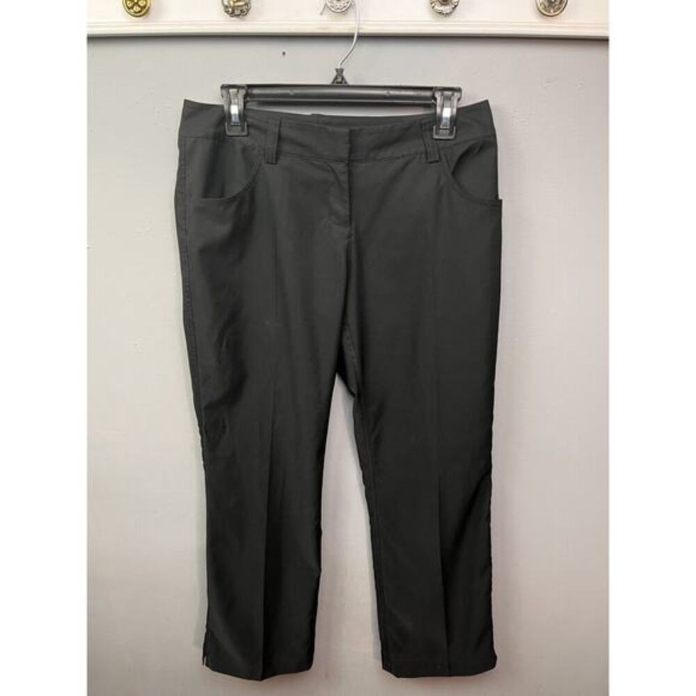 Adidas Climalite Pants Womens Size 4 door Black Sports Trouser Straight Legs